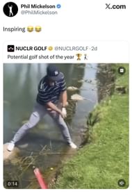 Phil Mickelson’s tweet taken from his X feed _ Image Source: X/@PhilMickelson