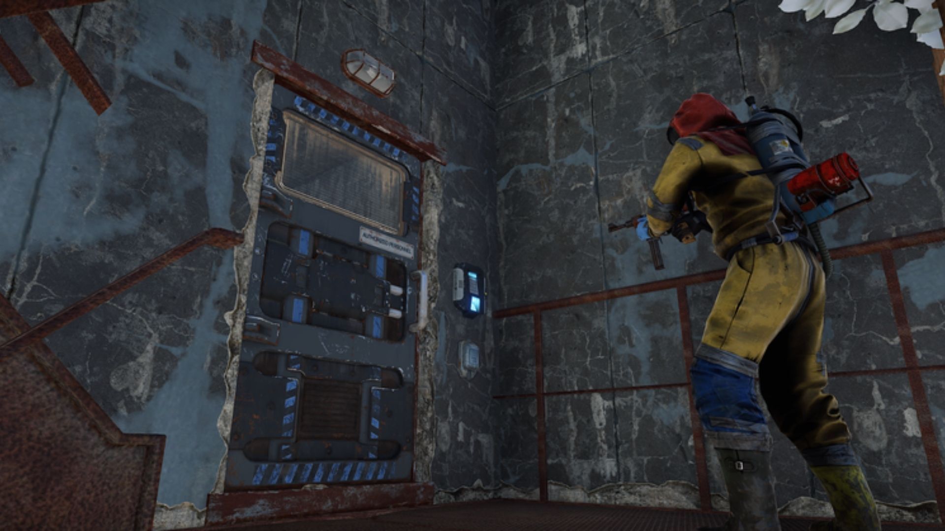 Accessing the Blue Card room (Image via Facepunch Studios)