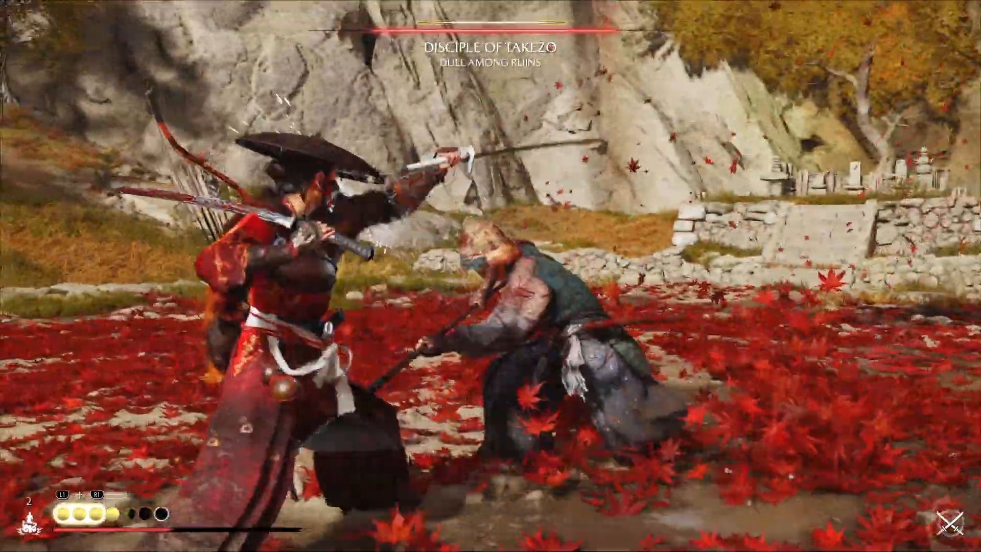 After the fight ends, Vagabond arrives (Image via Sportskeeda Gaming || Sucker Punch)