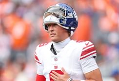 WATCH: Jaxson Dart breaks down in tears on sideline as Giants botch 19-point lead vs. Broncos and lose