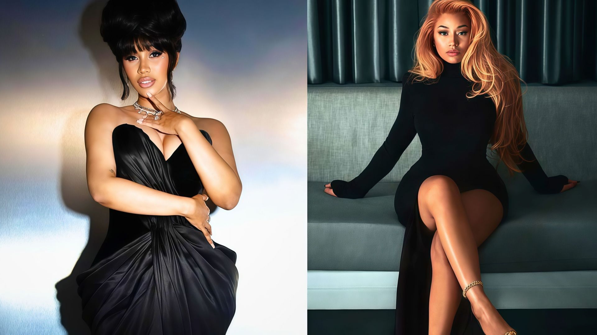 Cardi B claims Kenneth Petty takes the rapper&rsquo;s credit card when she&rsquo;s sedated (Image via Instagram/@iamcardib, @nickiminaj)
