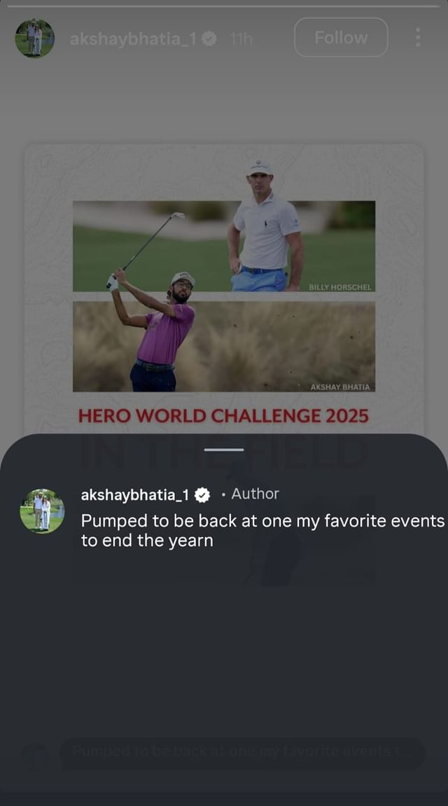 Akshay Bhatia IG Story’/@akshaybhatia_1