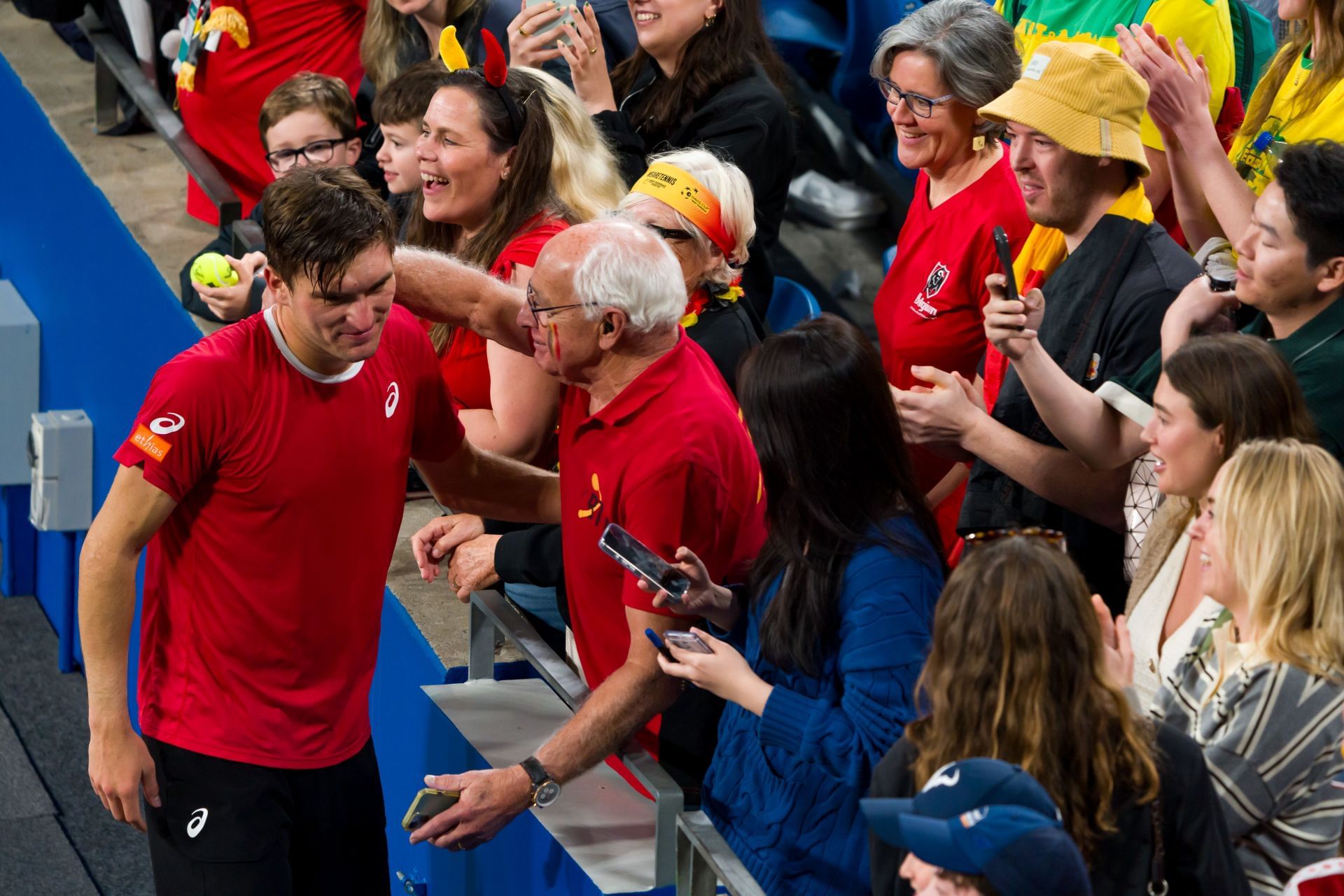 Collignon at the Australia v Belgium - 2025 Davis Cup Qualifiers Second Round: Day 2 - Source: Getty
