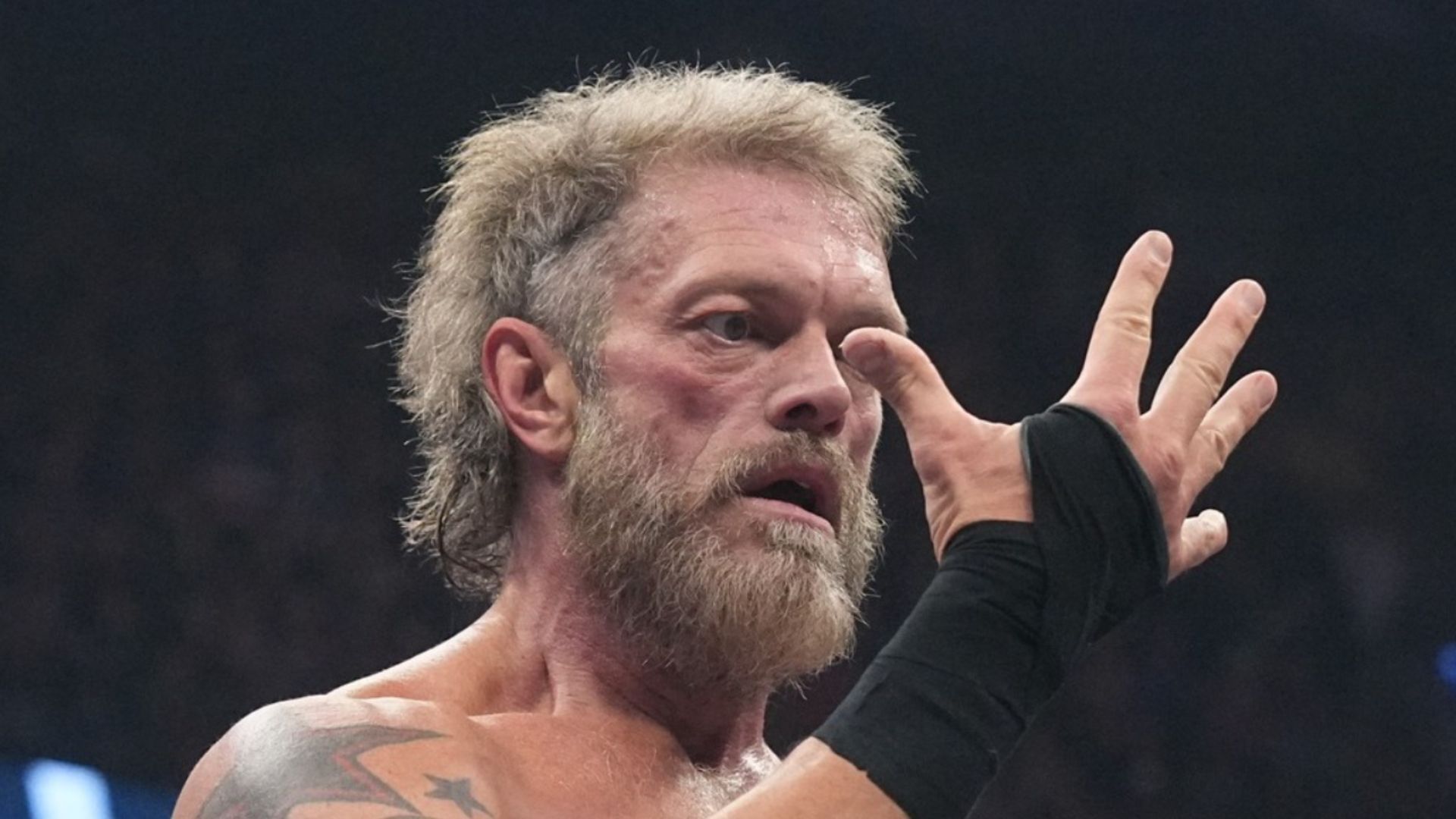 Adam Copeland is a WWE Hall of Famer. (Image via AEW Facebook) 