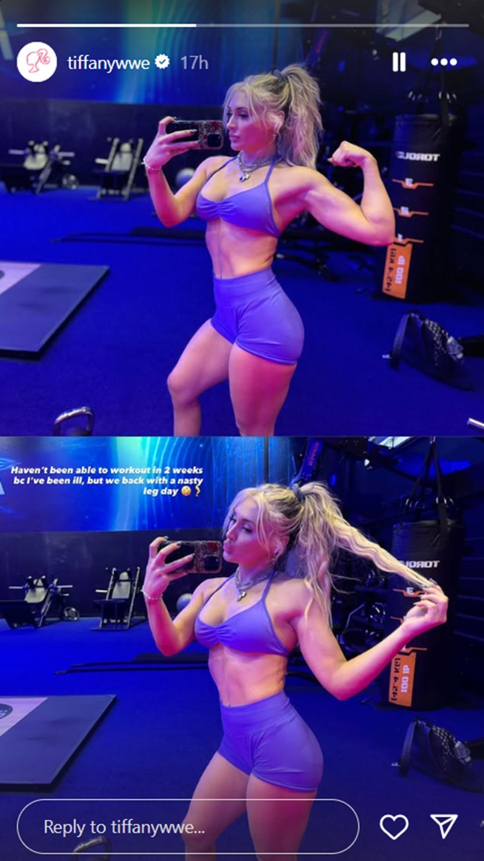 Tiffany Stratton has shared the update (image via WWE)