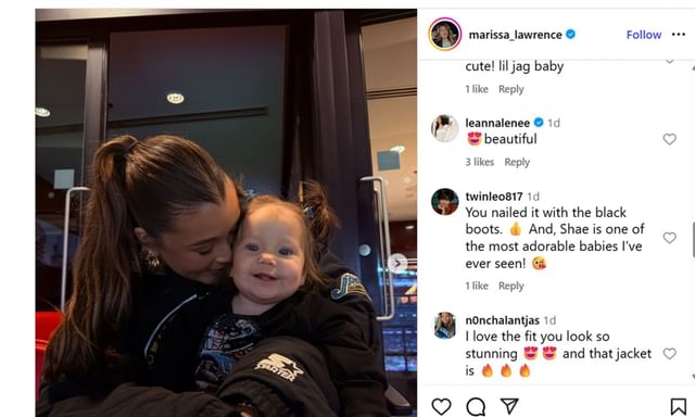 Travis Hunter’s wife Leanna's reaction to Trevor Lawrence’s wife Marissa twinning with daughter Shae@marissa_lawrence