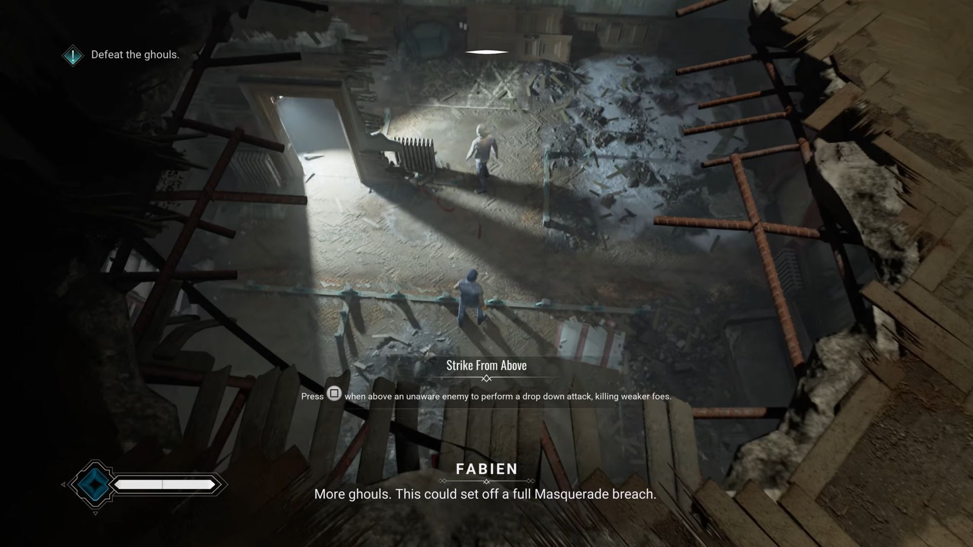 Strike from above tutorial in To Taste A Foreign Body quest (Image via Paradox Interactive | YouTube: @Zoddronite)