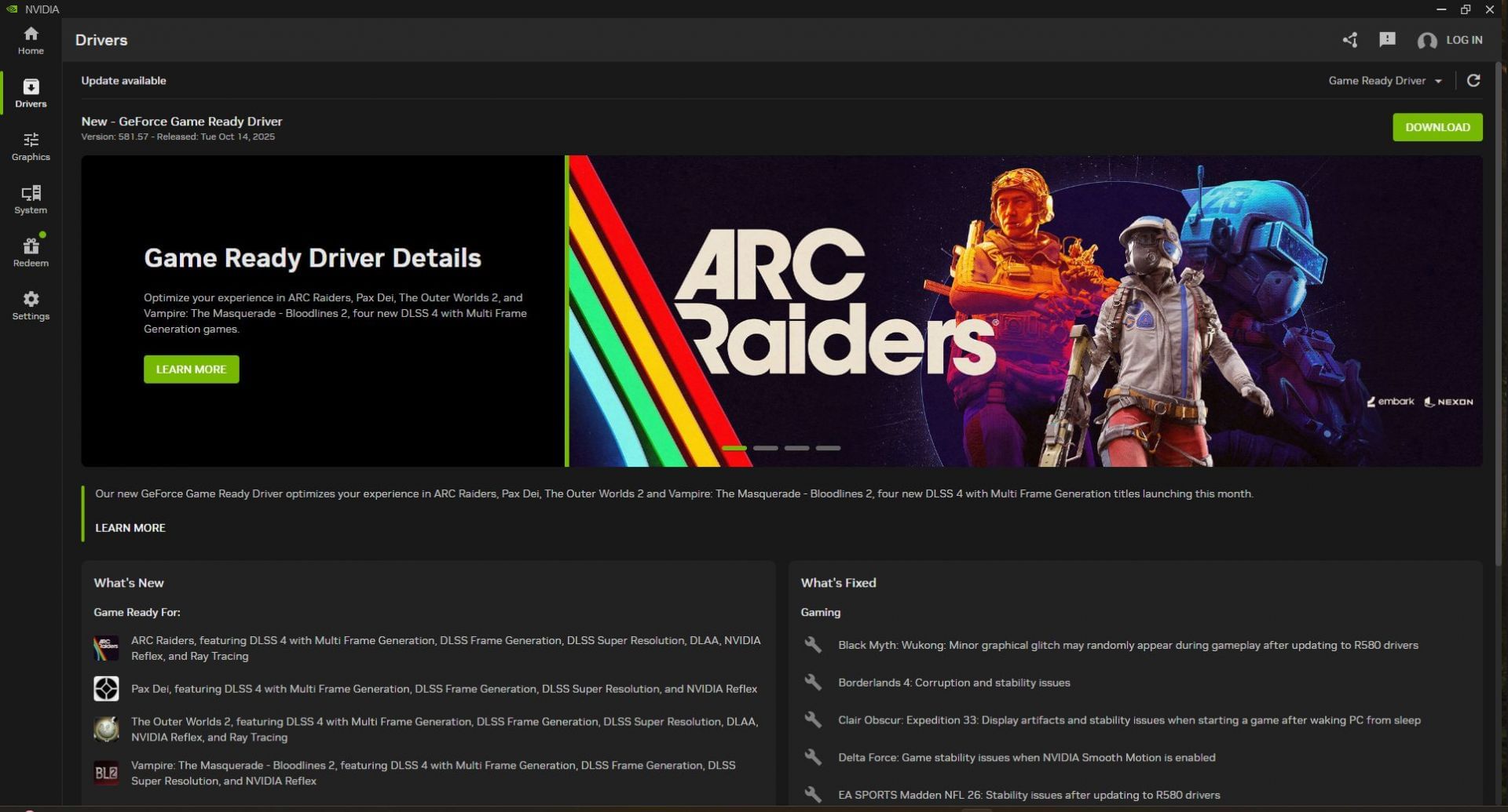 Updating GPU driver (Image via Sportskeeda Gaming || Nvidia )