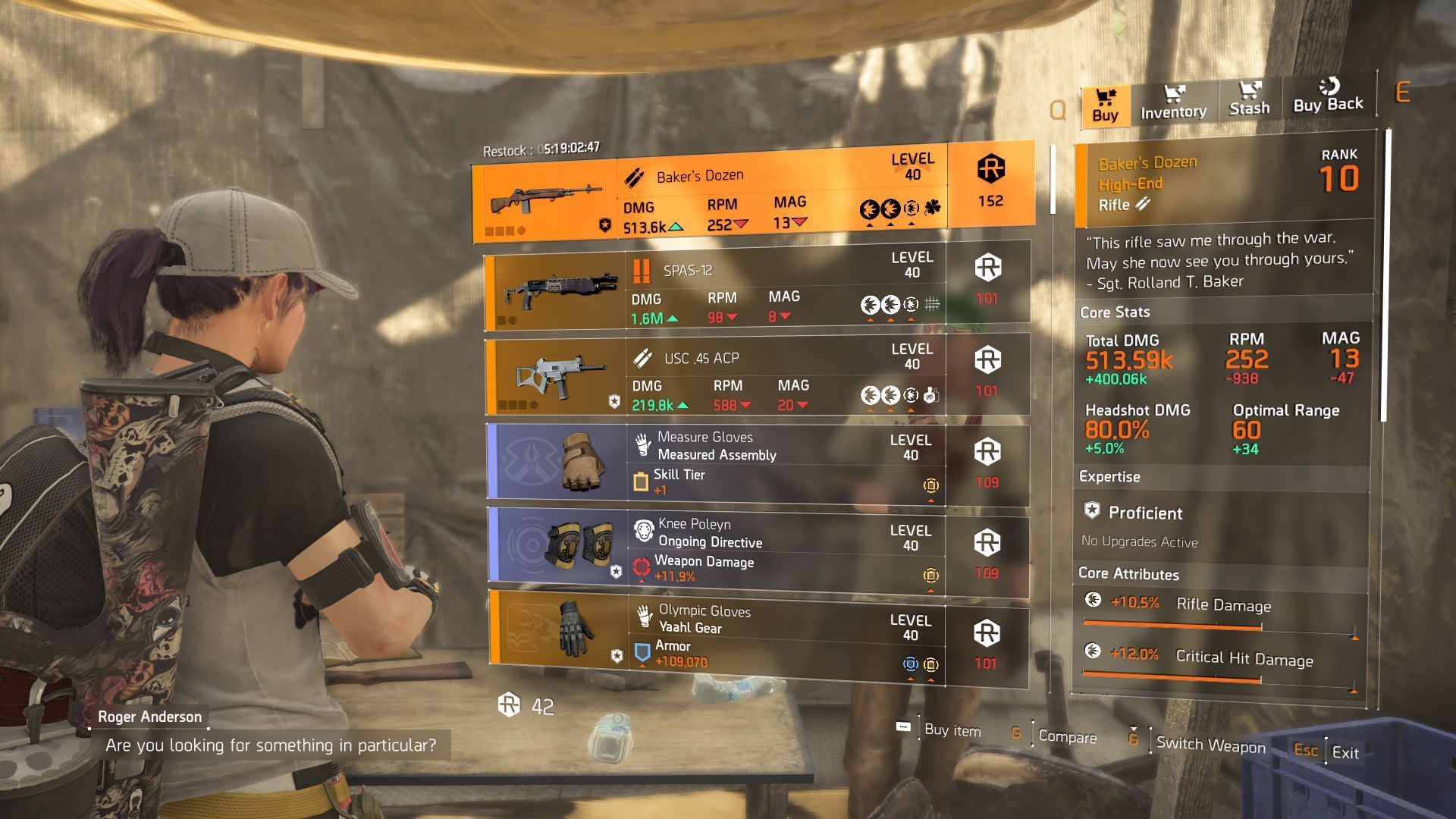 The Division 2 vendor at DZ West (Image via SK Gaming || Ubisoft)