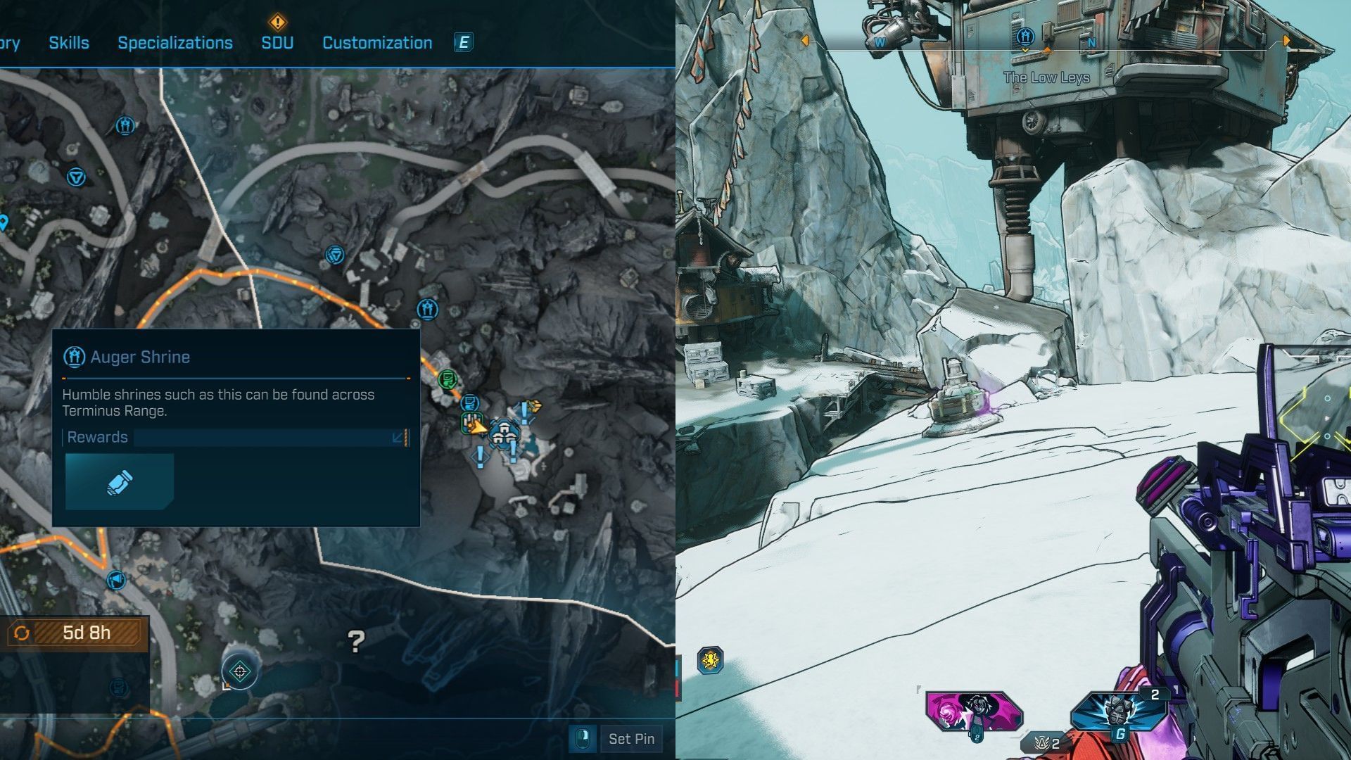 Head out of the Faction Town and find a grapple on the right leading to the shrine (Image via 2K)