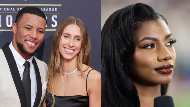 Saquon Barkley's fiancée Anna Congdon gets enthusiastic as Taylor Rooks gets 100% real about her tryst with NBA in 'Schön! Magazine'