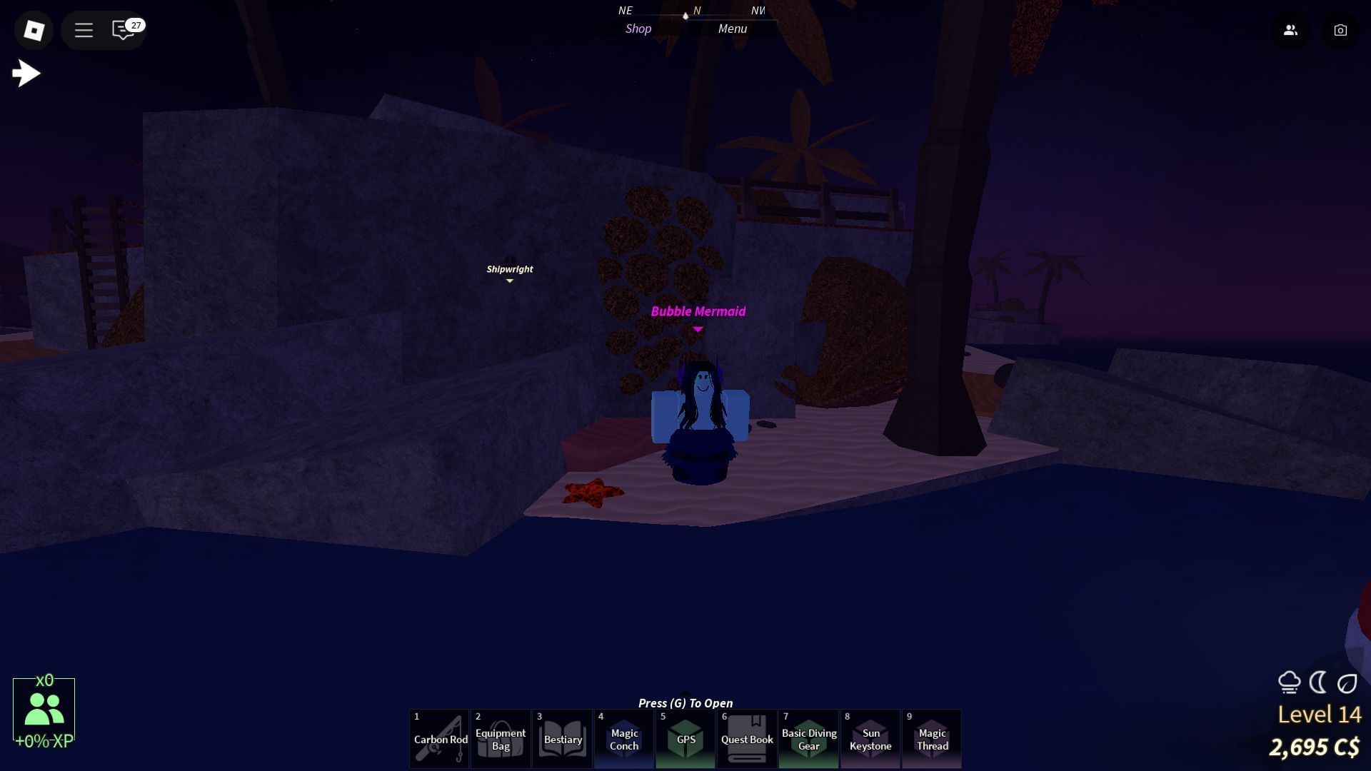 Complete the Bubble Mermaid&#039;s quest to get the Water Bubble (Image via Roblox)