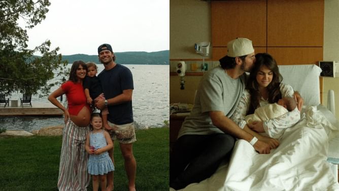 [WATCH] Broncos QB Jarrett Stidham and wife Kennedy expand family playbook with third baby, Nella