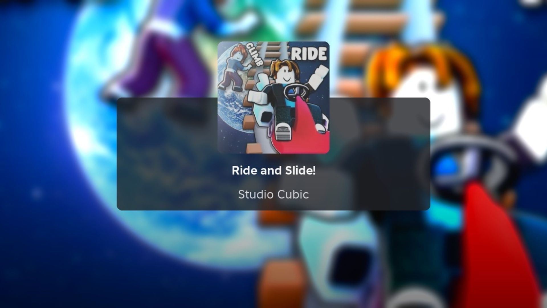 Ride and Slide game banner (Image via Roblox)