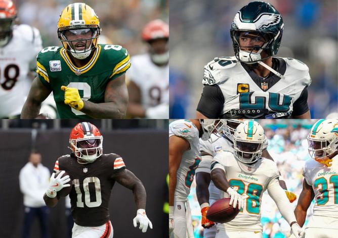 Week 7 Fantasy Football RB Rankings and Picks feat. Josh Jacobs, Saquon Barkley, Quinshon Judkins, and De'Von Achane