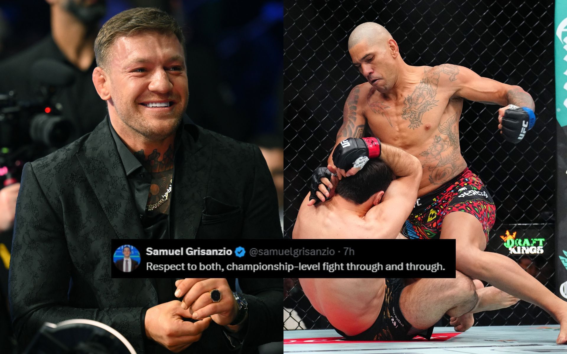 Conor McGregor reacts to Alex Pereira