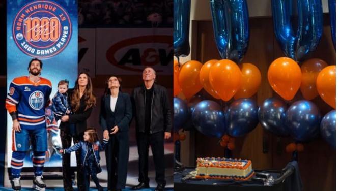 Connor McDavid's wife Lauren marks Adam Henrique's 1000-NHL game milestone with Oilers' themed celebration