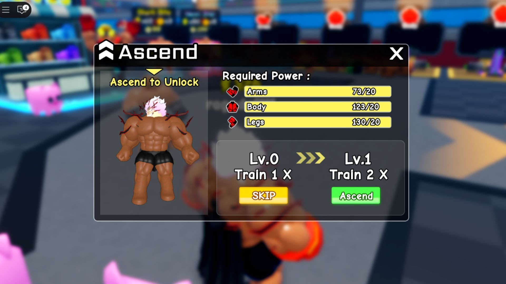 Punch Wall features a click-to-damage mechanism (Image via Roblox)