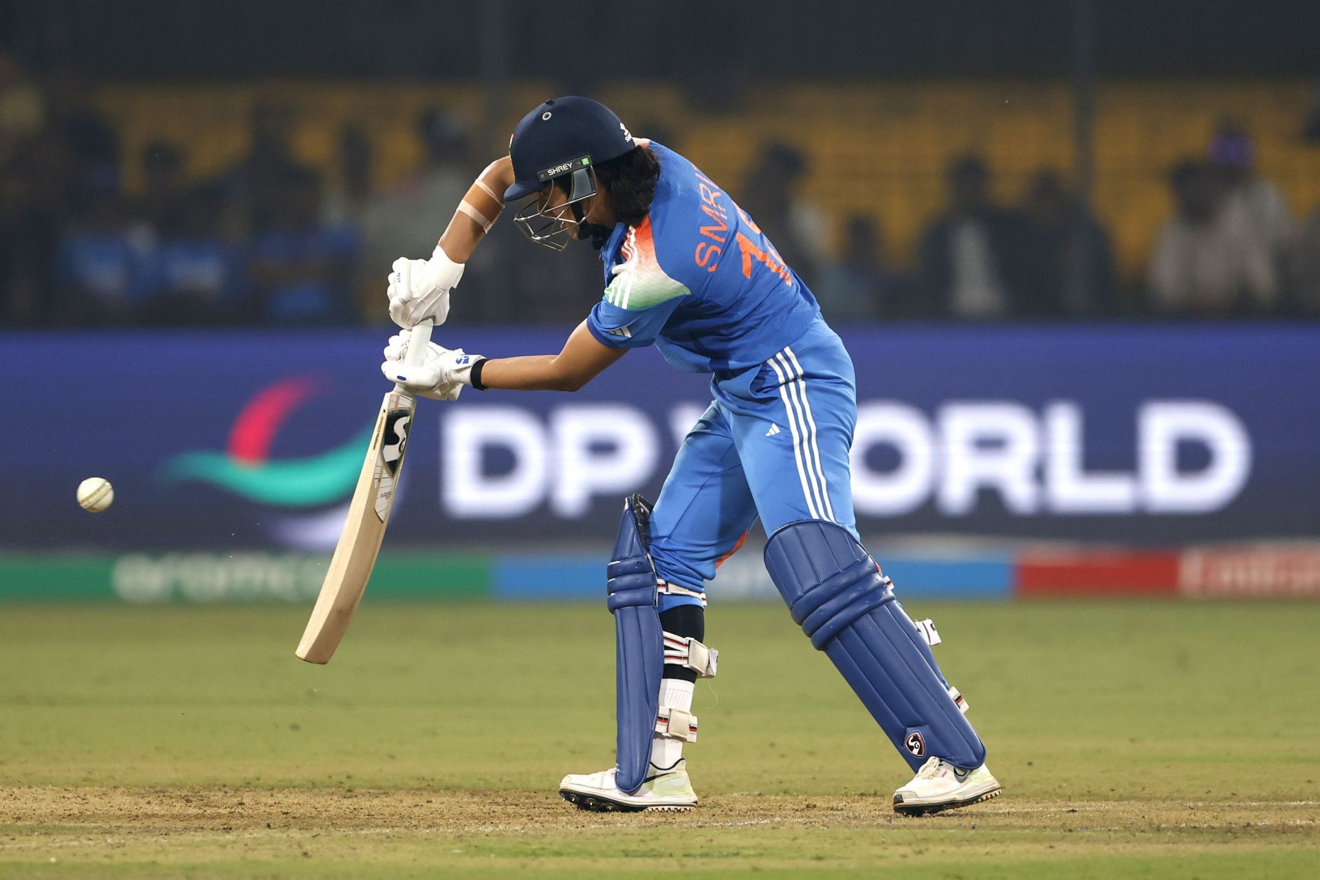 Smriti Mandhana seemed to be bothered by an injury or cramps during the latter stages of her innings. [P/C: Getty]