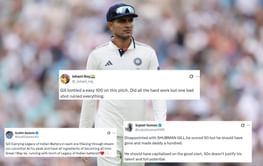 "Bottled an easy 100 on this pitch" - Fans divided as Shubman Gill falls immediately after reaching half-century in IND vs WI 2025 1st Test