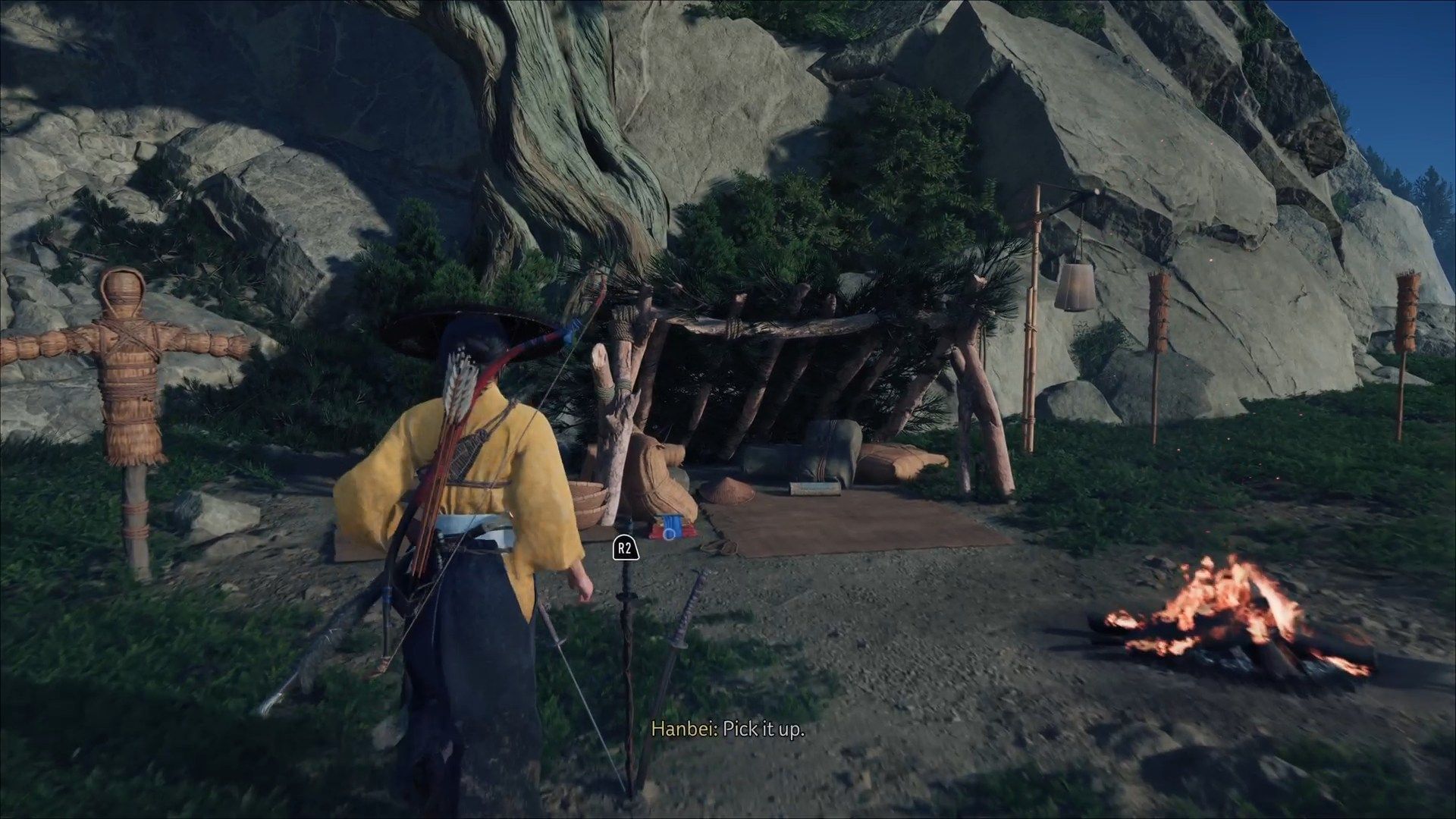 Pick up the Katana to start training (Image via Sucker Punch)