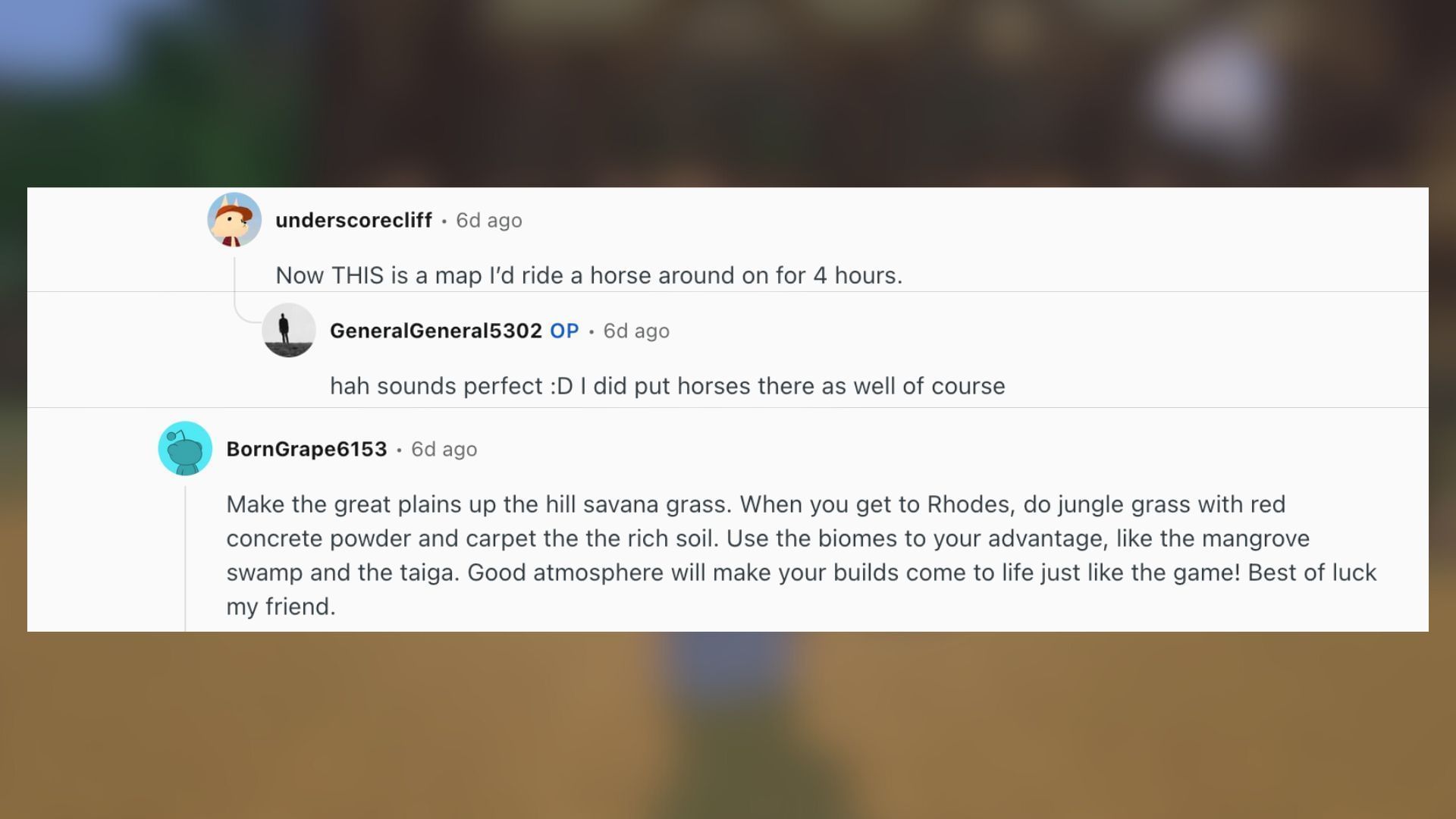 Redditors react to the Blackwater town build in Minecraft (Image via Reddit)