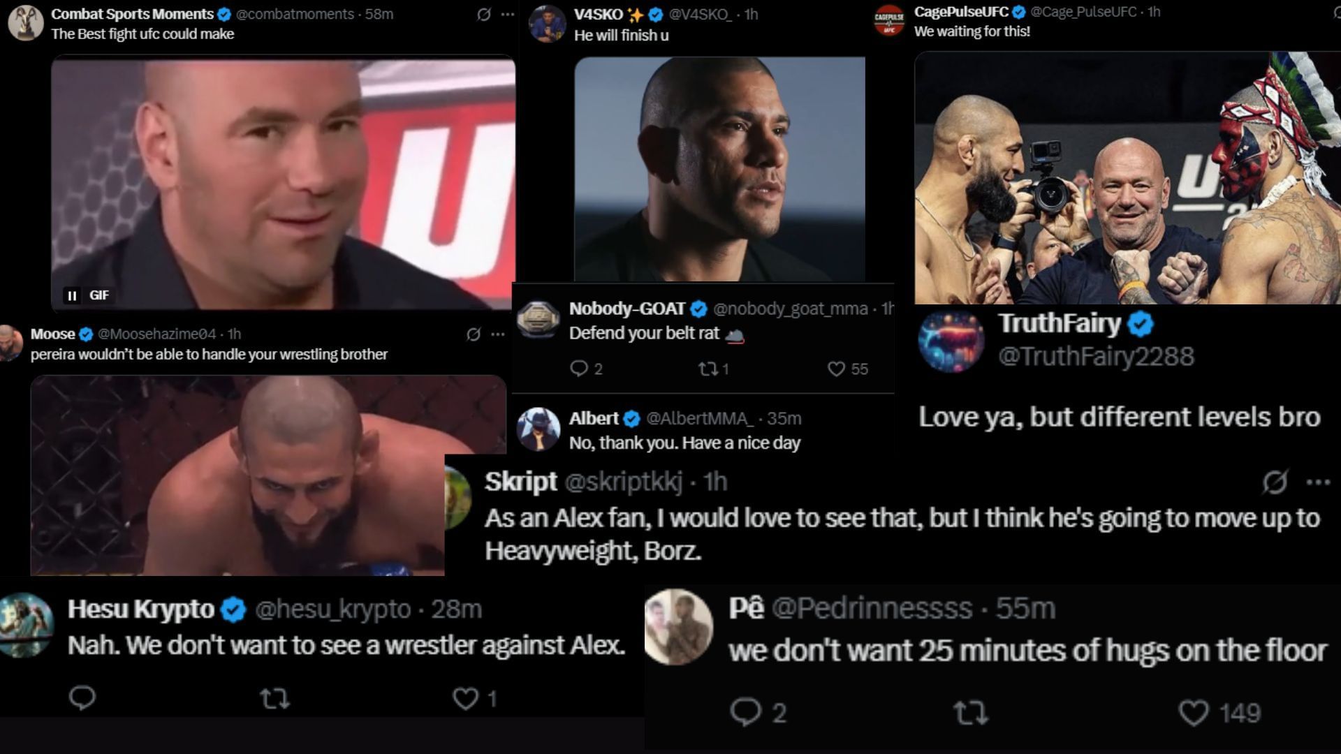 Fan comments. [Screenshots courtesy: @KChimaev on X]