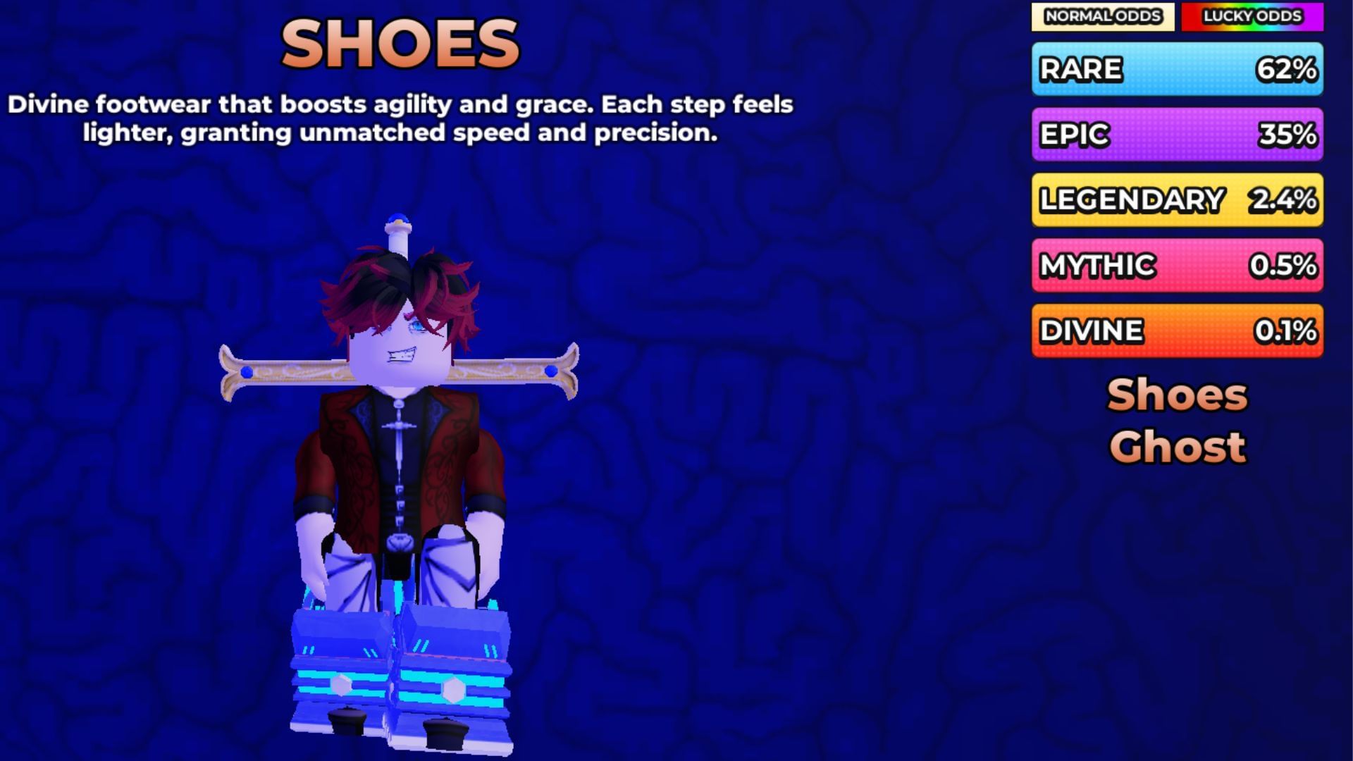 Shoes, a Divine weapon (Image via Roblox)