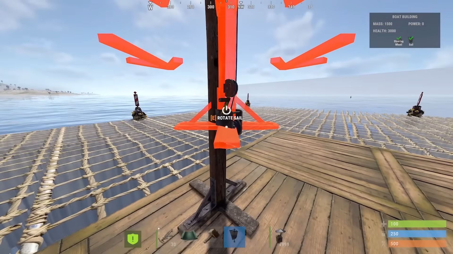 Making boats in Rust (Image via Facepunch Studios and youtube.com/@Protoxic)