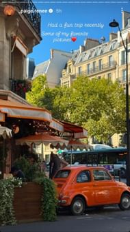 A still taken from Paige Spiranac's Instagram story (via @_paige.renee)