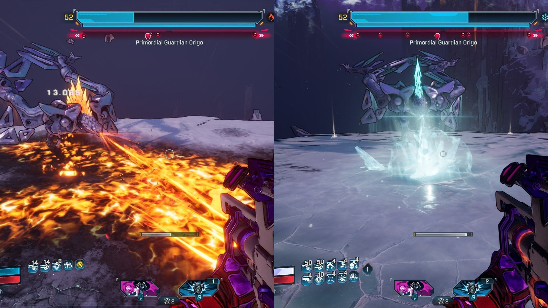 The beam can also come even if the boss is on the ground (Image via 2K)
