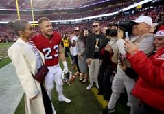 Christian McCaffrey’s wife Olivia Culpo shows 49ers star sharing special post-Rams win time with daughter Colette [PHOTO]