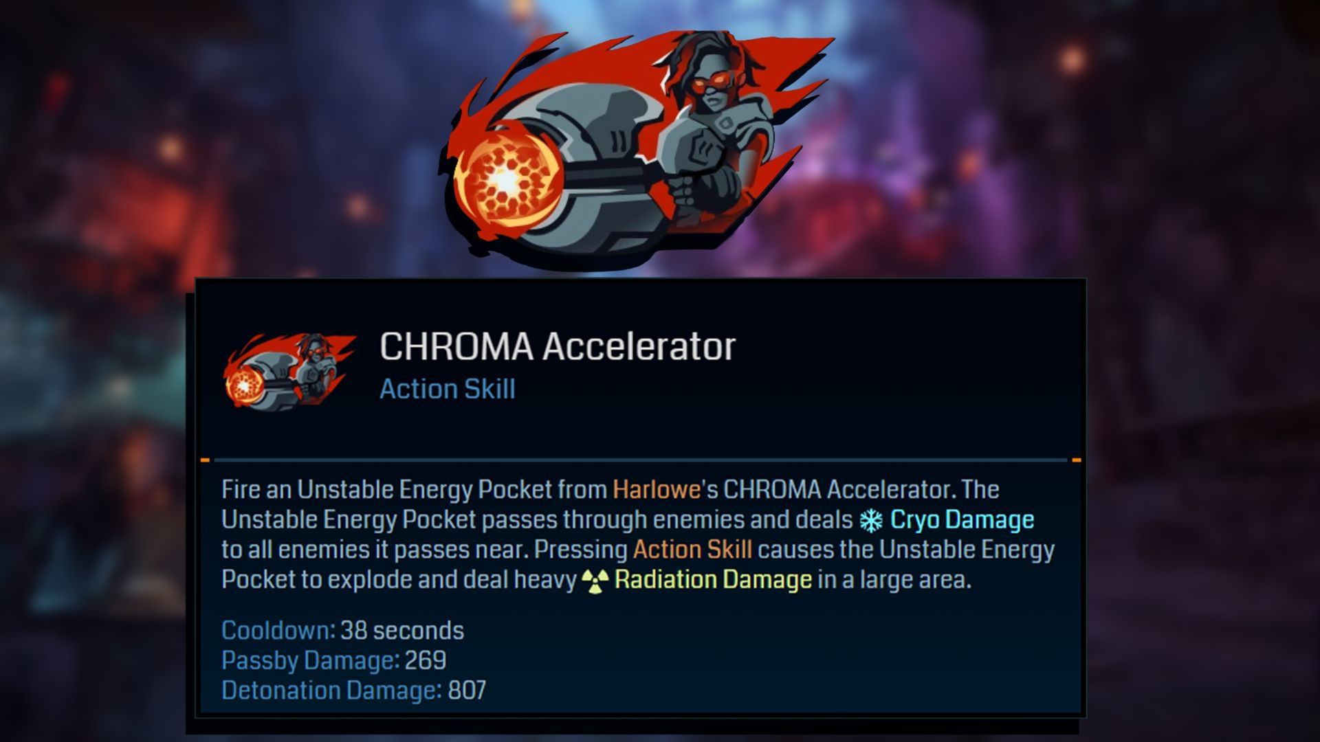 The build completely revolves around the Radiation procs of the Chroma Accelerator (Image via Gearbox Software)