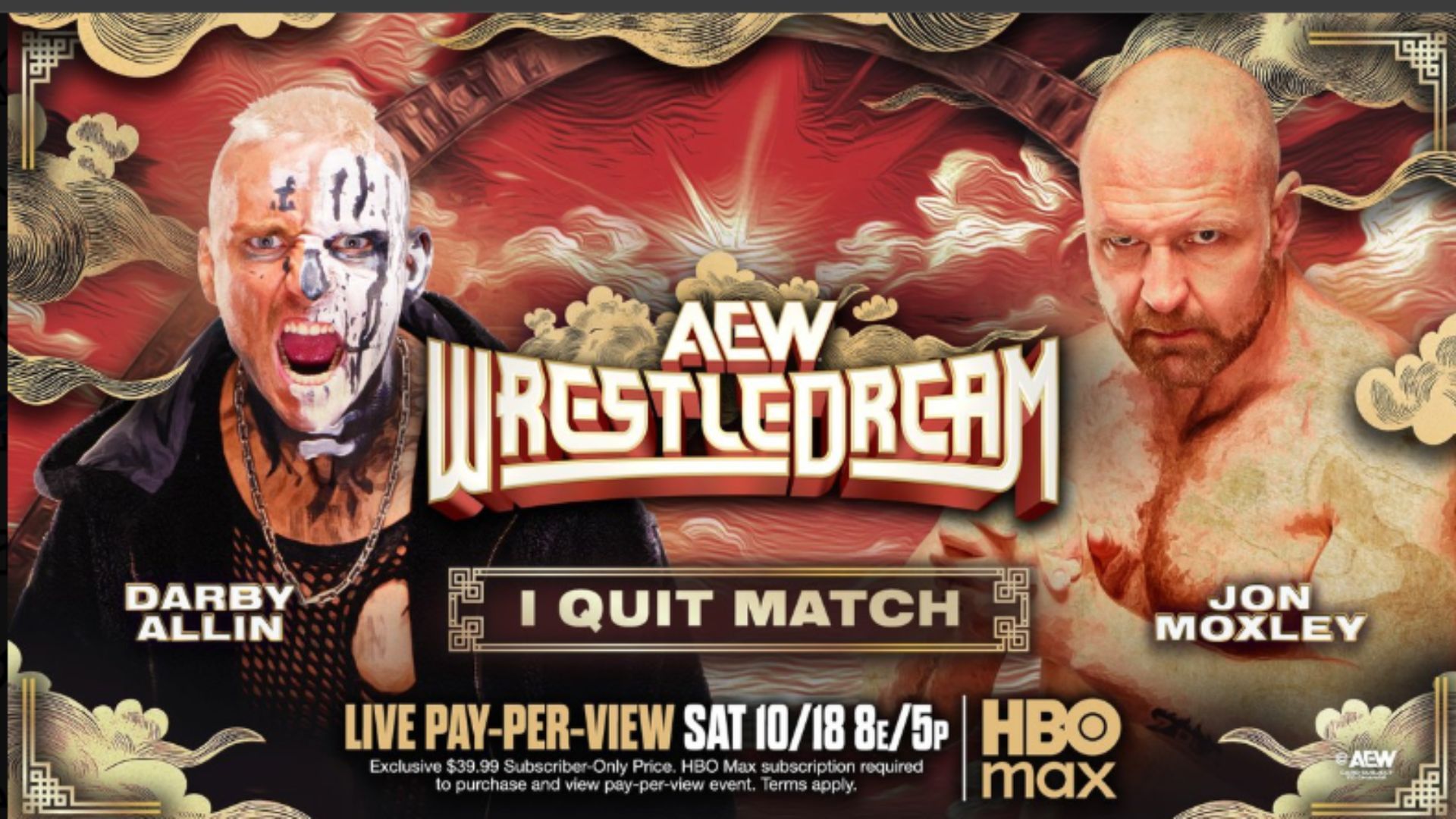 Match graphic for Jon Moxley vs Darby Allin at AEW WrestleDream [Image Credits: AEW&#039;s X profile]