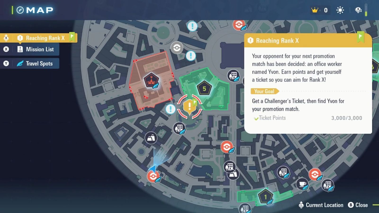 Find Yvon at the Bleu Plaza to challenge her (Image via TPC || YouTube@Sweat)