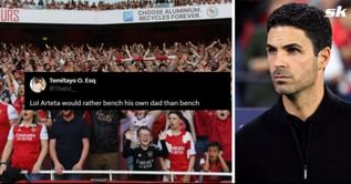 "Arteta would rather bench his own dad than bench him" - Fans unhappy with Arsenal star's inclusion in XI for Olympiakos clash