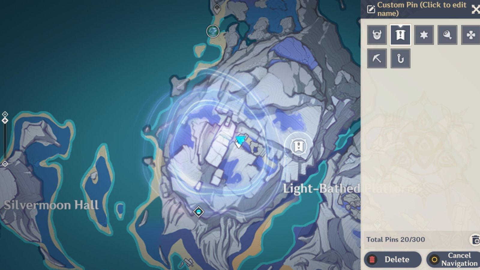Location of the Moonlane (Image via HoYoverse)