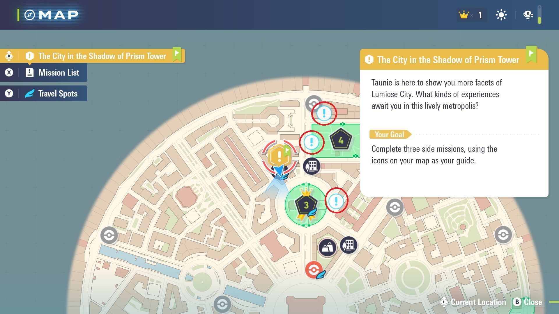 All side mission locations (Image via The Pokemon Company)