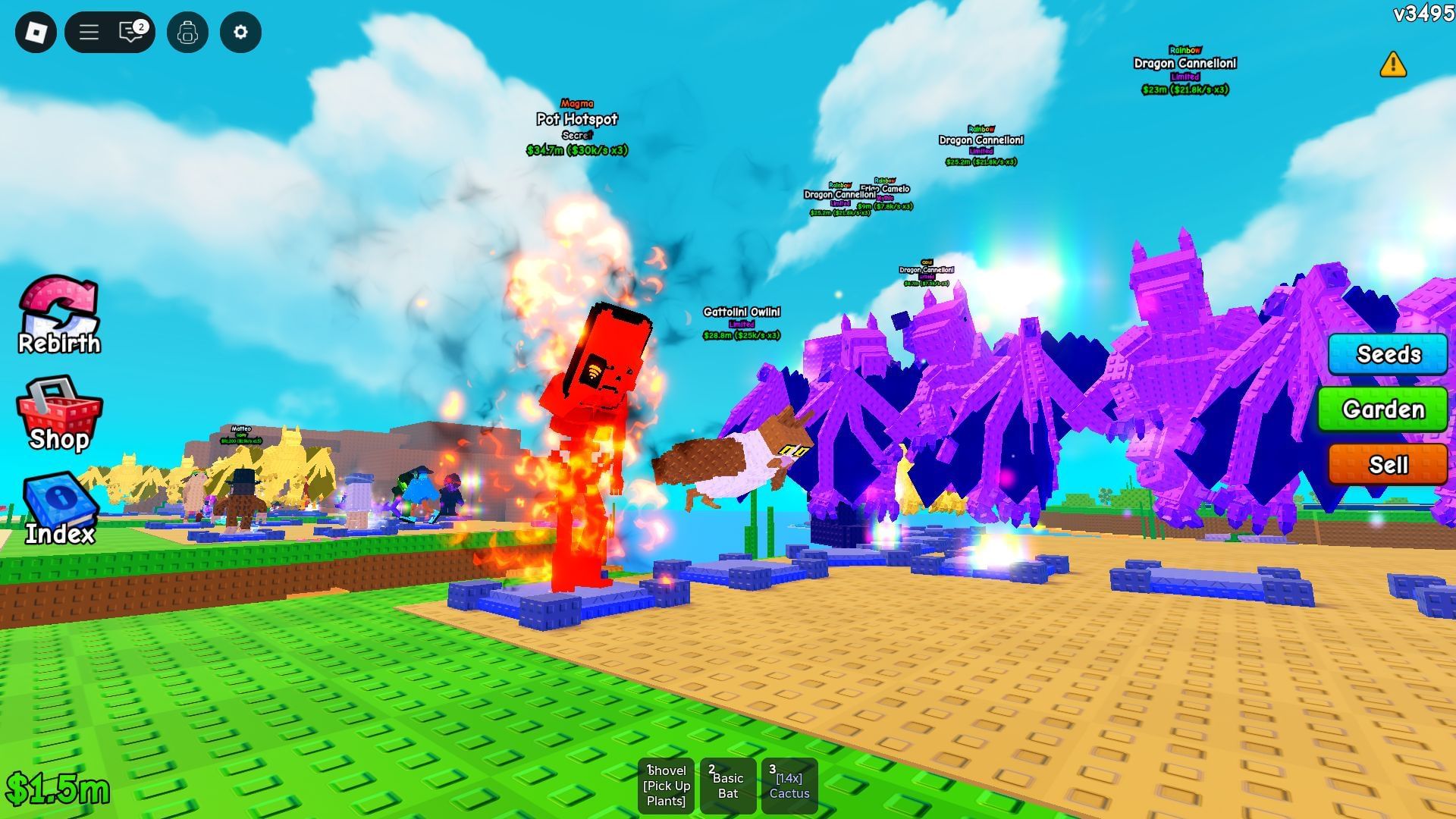 Weather applies Mutations to Plants and Brainrots (Image via Roblox)