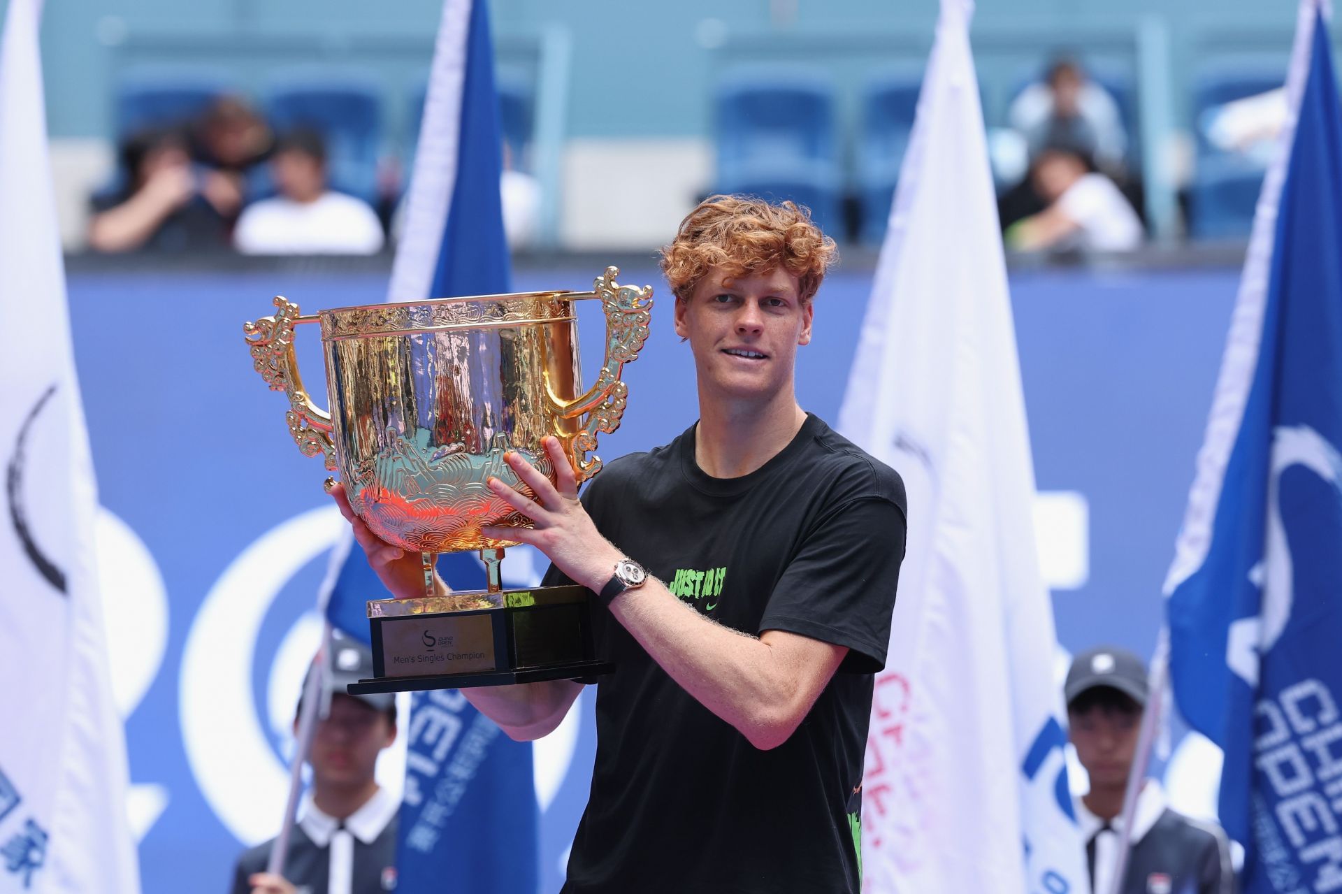 Jannik Sinner of Italy at the 2025 China Open at the National Tennis Center in Beijing, China. (Photo by Getty Images)