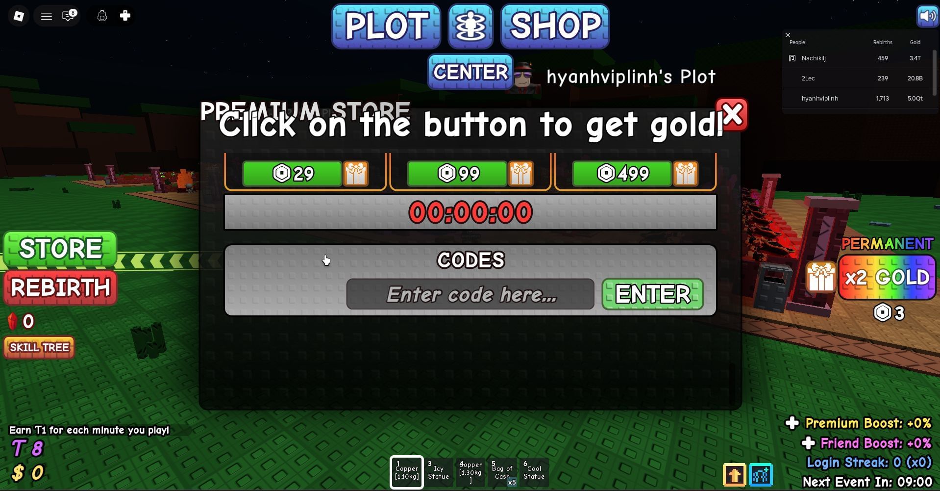 Redeem the code here (Image via Roblox)