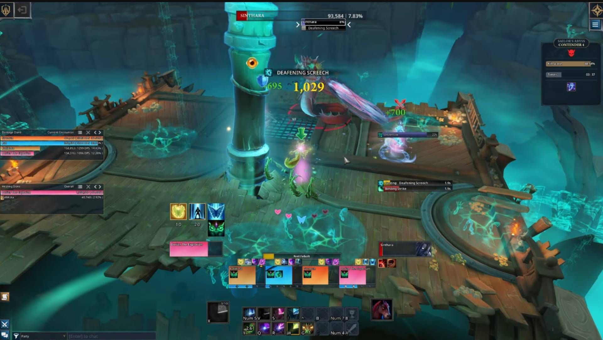 Sylvie&#039;s great at protecting her allies well in advance, while also dealing damage (Image via Arc Games/YouTube@Dorian The Explorian)