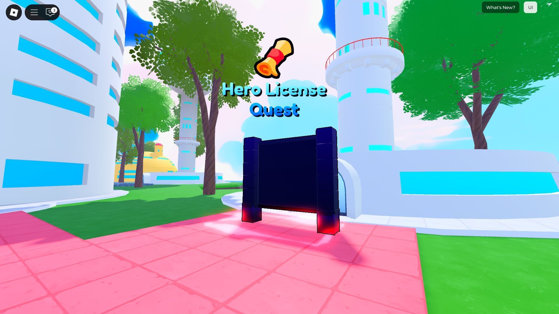 Hero License quest board (Image via Roblox)