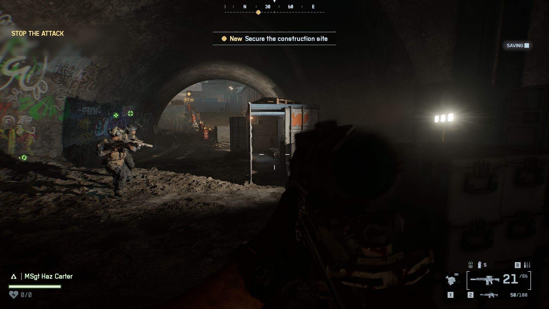 Dog Tag #16 is in the container on the right (Image via SK Gaming || EA)