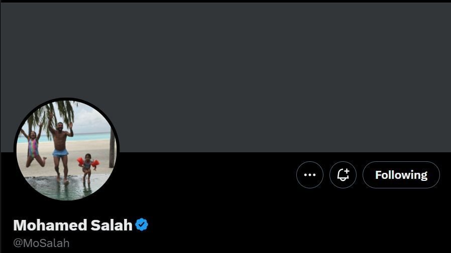 Mohamed Salah&#039;s X profile page (10/23/2025)