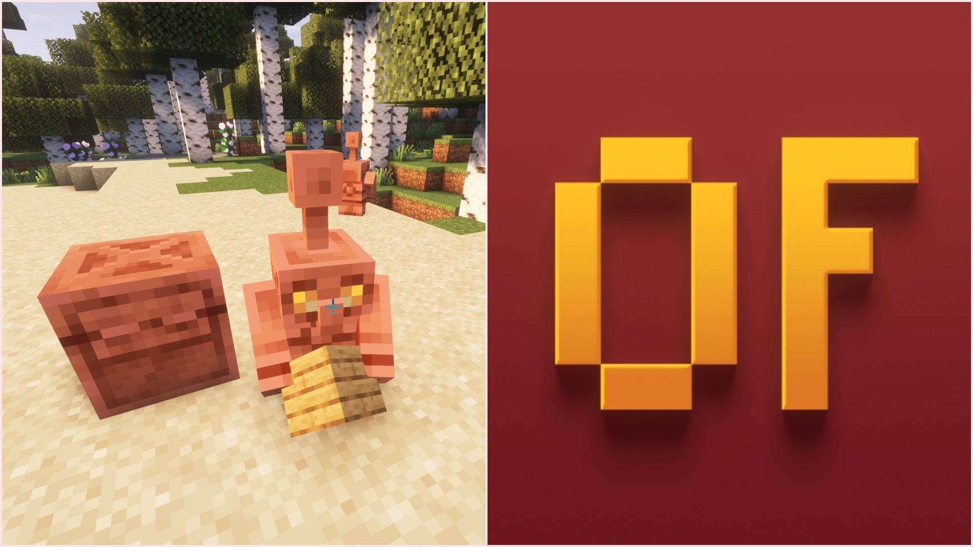 Minecraft OptiFine 1.21.10 is not yet out (Image via Sportskeeda Gaming || Mojang Studios || OptiFine)