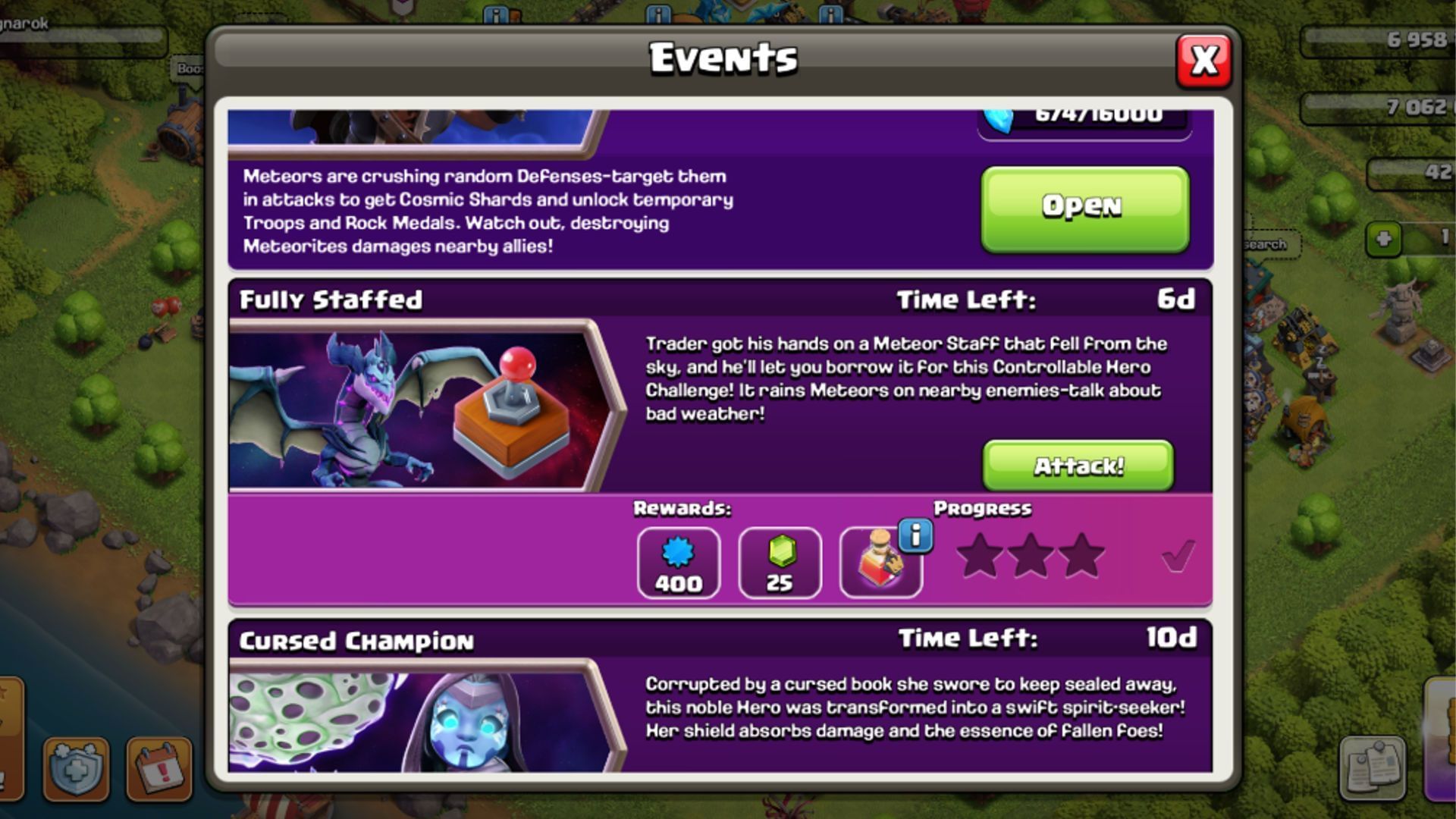 Rewards offered in the Fully Staffed challenge (Image via Supercell)