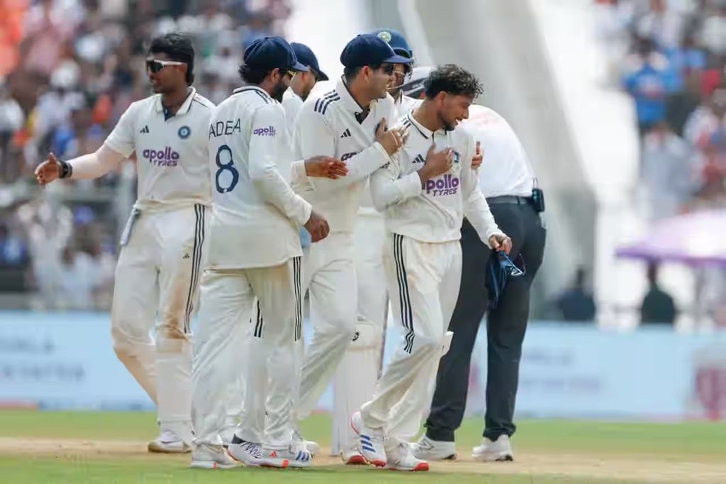 Sai Sudharsan (left) was dismissed cheaply in his only innings in the Ahmedabad Test. [P/C: BCCI]
