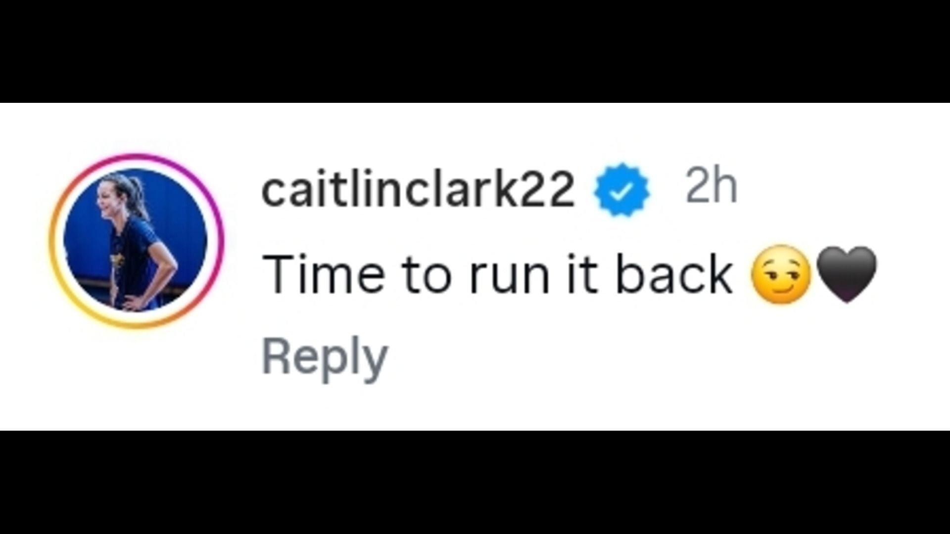 Caitlin Clark looks forward to running it back with the Indiana Fever next season. Credit: Sophie Cunningham/IG
