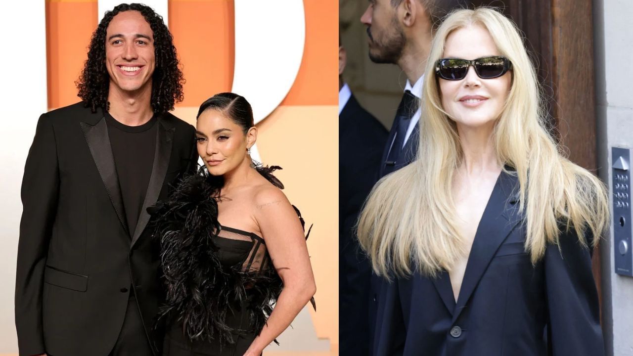 Cole Tucker with Vanessa Hudgens (L), Nicole Kidman (R) (Images from - Getty)